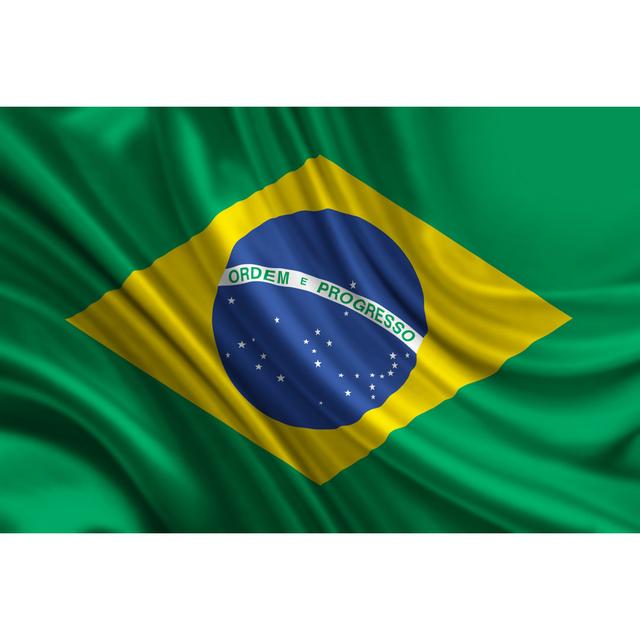 Brazilian Flag Ebern Designs Size: 61cm H x 91cm W x 3.8cm D on Productcaster.