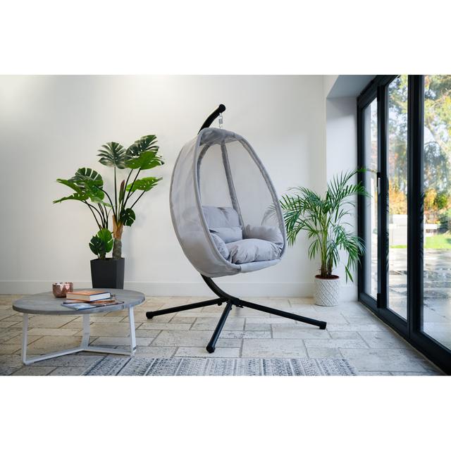 Pedro Swing Chair with Stand Hashtag Home Colour (Canopy): Grey on Productcaster.