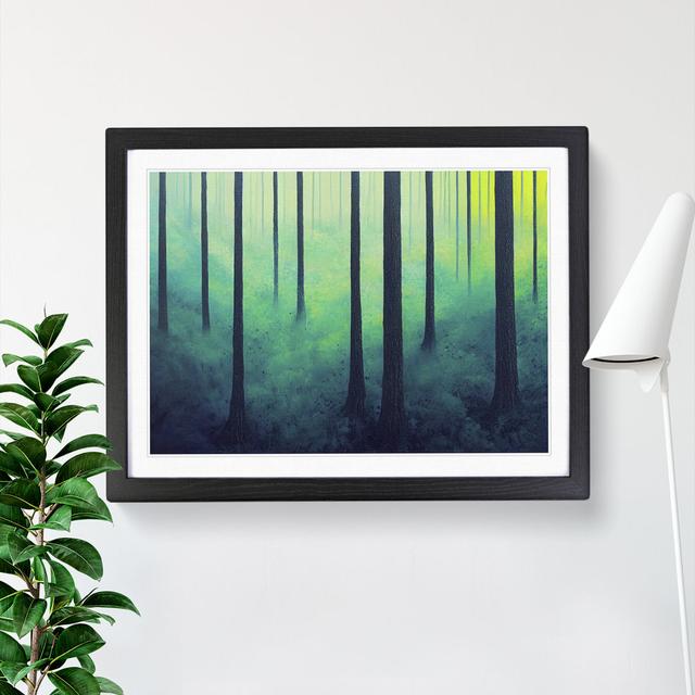 XH1022-595X An Edgy Forest - Single Picture Frame Painting Alpen Home Size: 34cm H x 46cm W x 2cm D, Frame Option: Black on Productcaster.