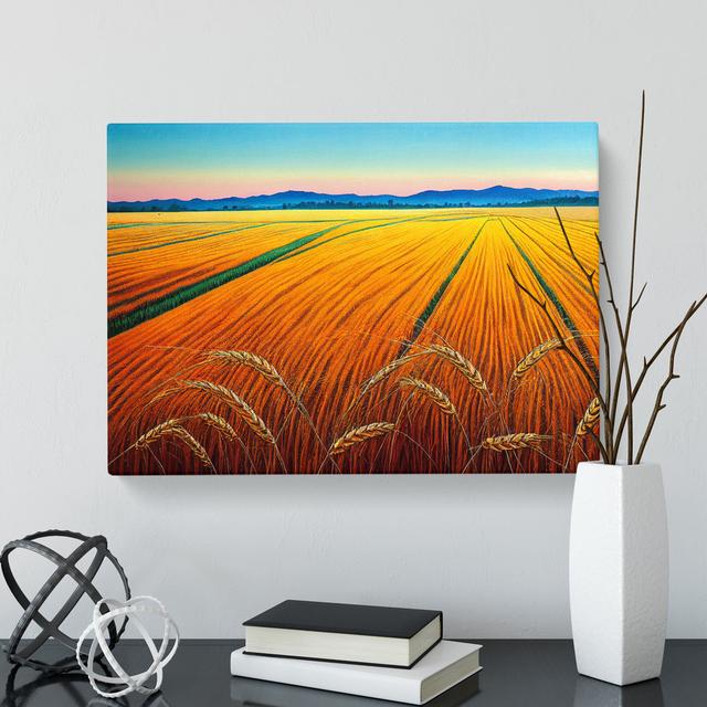 Wholesome Wheat Field - Wrapped Canvas Graphic Art ClassicLiving Size: 35cm H x 50cm W x 3cm D on Productcaster.