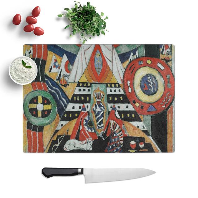 Indian Composition by Marsden Hartley Chopping Board East Urban Home Size: 0.4cm H x 28.5cm W x 39cm L on Productcaster.