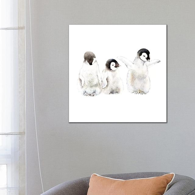 Penguin Chicks by Wandering Laur - Wrapped Canvas Painting Latitude Vive Size: 66.04cm H x 66.04cm W x 3.81cm D on Productcaster.