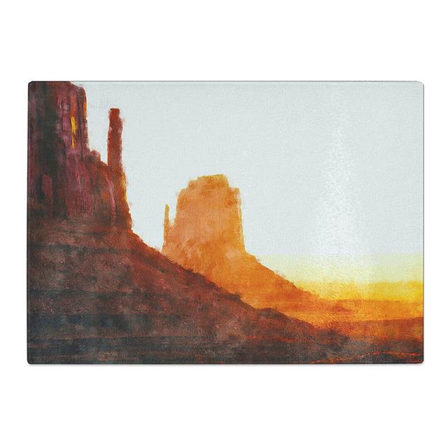 Monument Valley Canyon in California Painting Chopping Board East Urban Home Size: 0.4cm H x 20cm W x 28.5cm L on Productcaster.