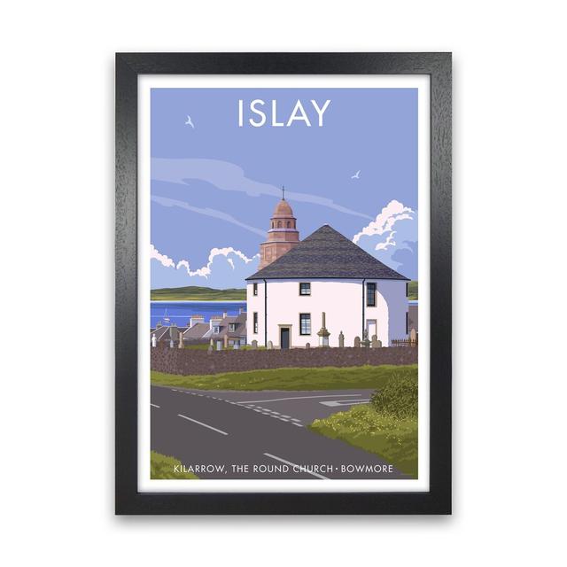 Islay Bowmore by Stephen Millership - Print on Canvas Rosalind Wheeler Size: 63cm H x 46cm W x 3cm D, Format: Black Framed Canvas on Productcaster.