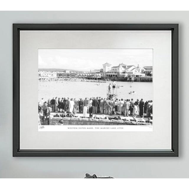 'Weston Super Mare, the Marine Lake C1950' - Picture Frame Photograph Print on Paper The Francis Frith Collection Size: 28cm H X 36cm W x 2cm D on Productcaster.