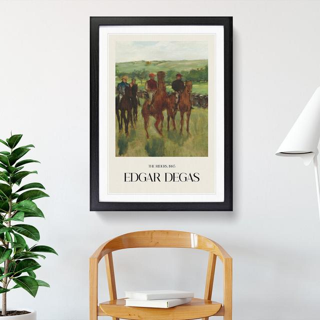 The Horse Riders by Edgar Degas - Picture Frame Painting East Urban Home Frame Option: Black Framed, Size: 48cm H x 36cm W x 2cm D on Productcaster.