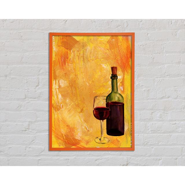 Spenser Red Wine Bottle - Single Picture Frame Art Prints Astoria Grand Size: 42cm H x 29.7cm W x 2cm D on Productcaster.