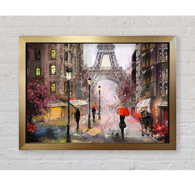 Eiffel Tower At Dusk Framed Print Bright Star Size: 59.7cm H x 84.1cm W on Productcaster.