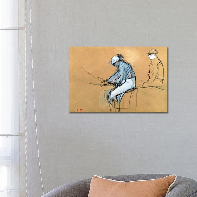 Jockeys by Edgar Degas - Wrapped Canvas Painting ClassicLiving Size: 45.7cm H x 66cm W x 1.91cm D on Productcaster.