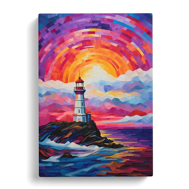 Lighthouse Colour Field - Wrapped Canvas Art Prints Breakwater Bay Size: 76cm H x 50cm W x 3cm D on Productcaster.