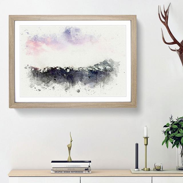 Sunrise over Aoraki Mount Cook in Abstract - Picture Frame Graphic Art Print East Urban Home Frame Option: Oak Framed, Size: 27cm H x 36cm W x 2cm D on Productcaster.