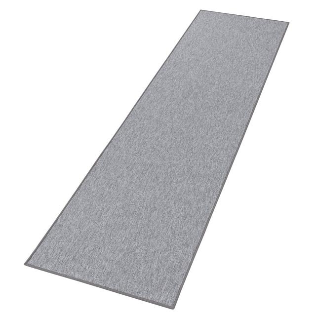 Casual Teppich - Kurzflor Uni Meliert Einfarbig für Wohnzimmer, Esszimmer, Schlafzimmer - Hellgrau BT Carpet Teppichgröße: Läufer 80 x 300 cm on Productcaster.