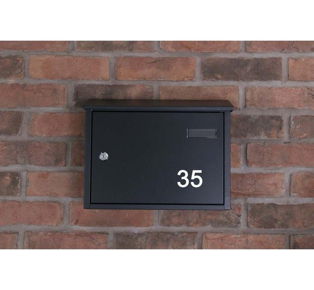 Guse Locking Wall Mounted Letter Box Dakota Fields Colour: Black, Number: 35 on Productcaster.