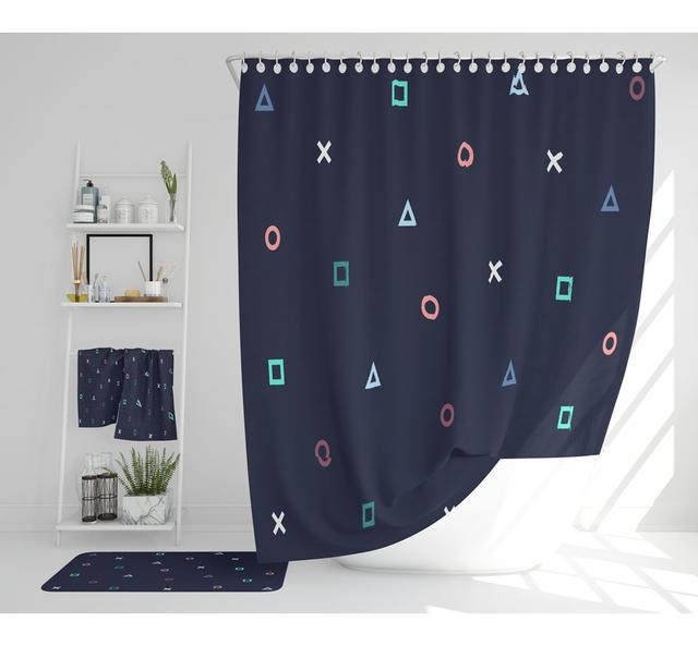 Naviyah Polyester Shower Curtain Set (Set of 3) East Urban Home on Productcaster.