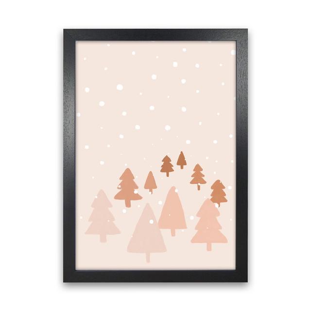 Winter Forest By Orara - Print The Seasonal Aisle Frame Option: Black Framed, Size: 88cm H x 64cm W x 3cm D on Productcaster.