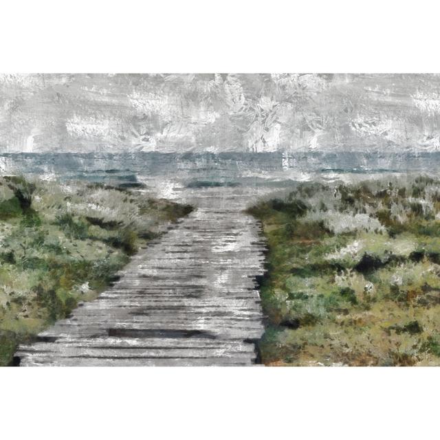 Painted Gray Seaside Dock House of Hampton Size: 81cm H x 122cm W on Productcaster.