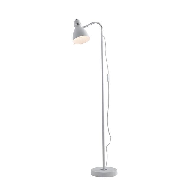 Canario 142Cm Arched/Arc Floor Lamp Ebern Designs Shade Colour: White, Base Finish: White on Productcaster.