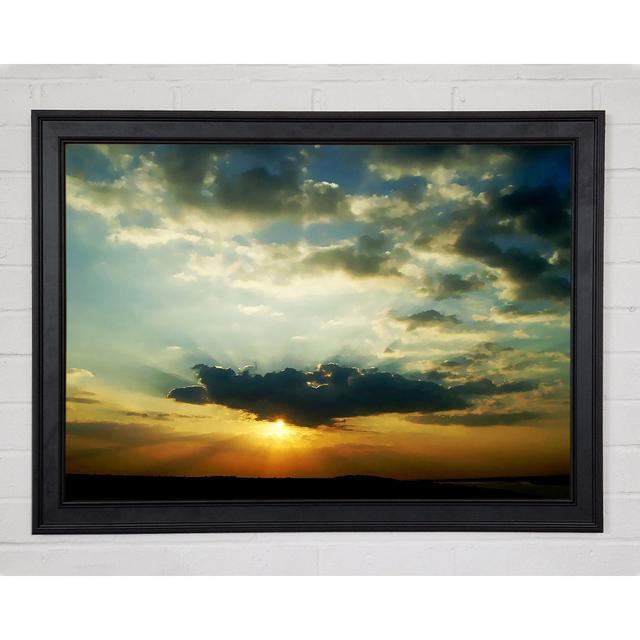 Sun Blaze Skies Framed Print Highland Dunes Size: 29.7cm H x 42cm W x 1.5cm D on Productcaster.