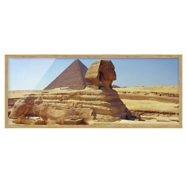 Mysterious Sphinx - Picture Frame Graphic Art Gracie Oaks Size: 50cm H x 130cm W x 2cm D, Frame Option: Brown Framed on Productcaster.