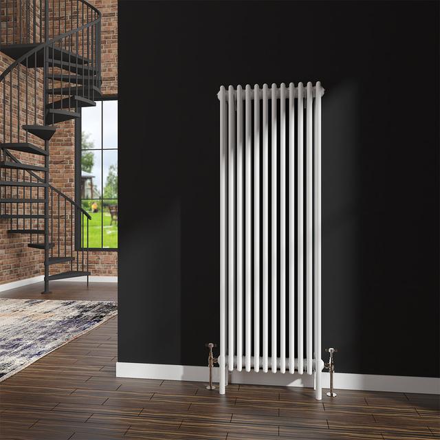 Adda Vertical Traditional 4 Column Radiator 1500x560mm Belfry Heating Colour: White on Productcaster.