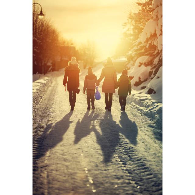 Family Going To Have Some Winter Fun by Imgorthand - No Frame Art Prints on Canvas 17 Stories Size: 91cm H x 61cm W on Productcaster.