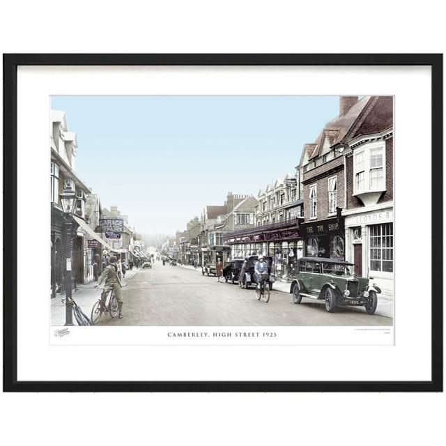 'Camberley, High Street 1925' by Francis Frith - Picture Frame Photograph Print on Paper The Francis Frith Collection Size: 40cm H x 50cm W x 2.3cm D on Productcaster.