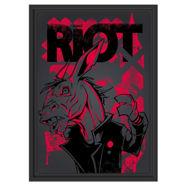 Gerahmtes Wandbild Riot black East Urban Home Größe: 55 cm H x 40 cm B on Productcaster.