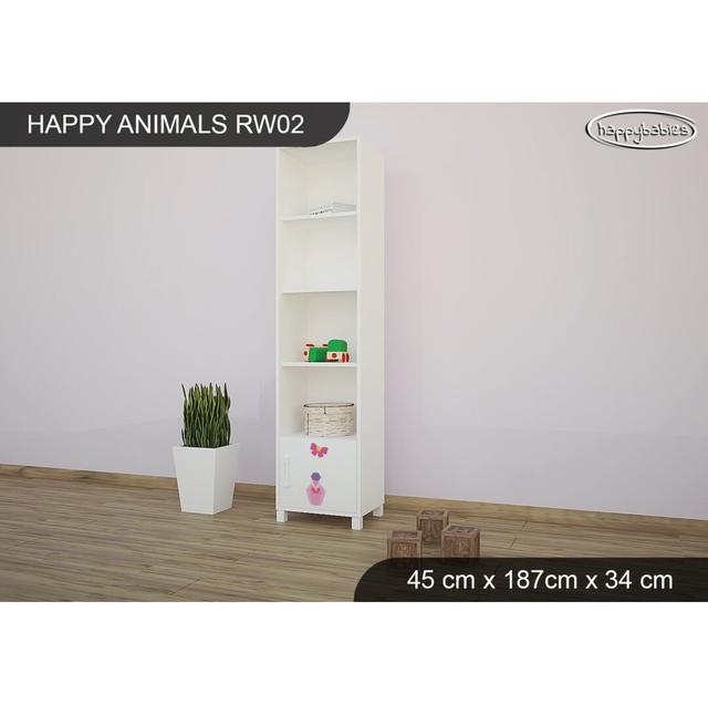 187cm H X 45cm W Cube Unit Kids Bookcase Happy Babies Colour: White on Productcaster.