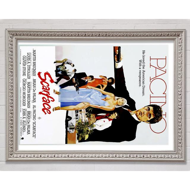 Al Pacino Scarface Framed Print Happy Larry Size: 59.7cm H x 42cm W x 3cm D on Productcaster.