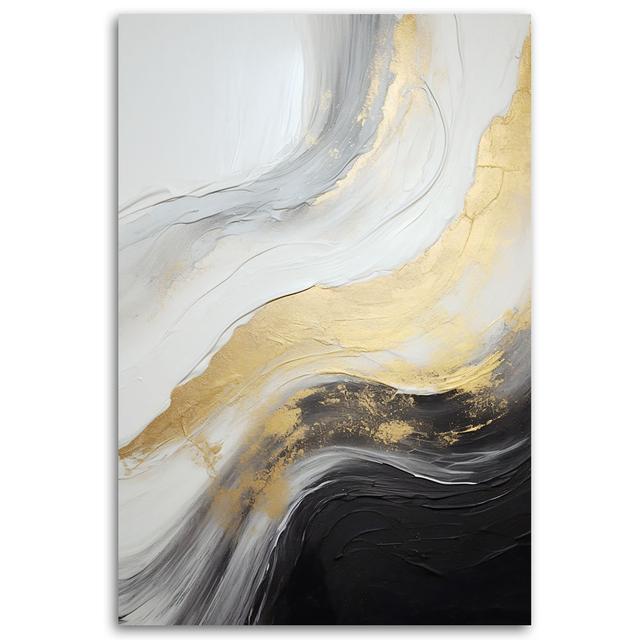 Canvas Print, Abstract Marble - Wrapped Canvas Print World Menagerie Size: 60cm H x 40cm W on Productcaster.