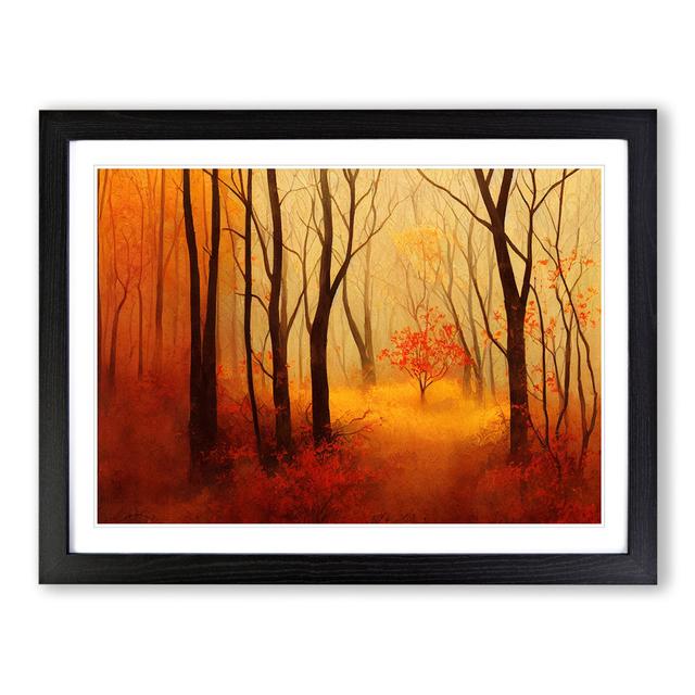 Harmonious Autumn Forest - Single Picture Frame Print Alpen Home Size: 34cm H x 46cm W x 2cm D, Frame Colour: Black on Productcaster.