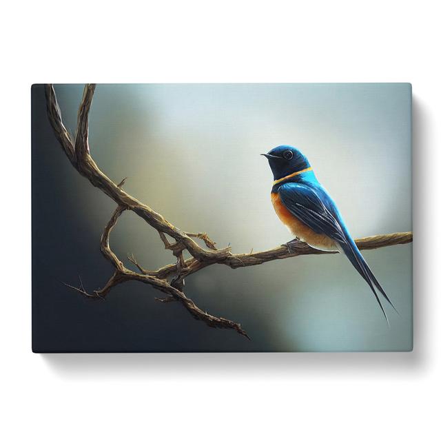 The Riveting Swallow Bird - Wrapped Canvas Graphic Art Marlow Home Co. Size: 35cm H x 50cm W x 3cm D on Productcaster.