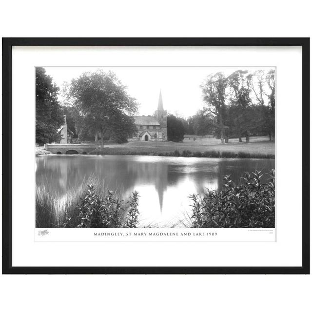 'Madingley, St Mary Magdalene and Lake 1909' by Francis Frith - Picture Frame Photograph Print on Paper The Francis Frith Collection Size: 28cm H x 36 on Productcaster.