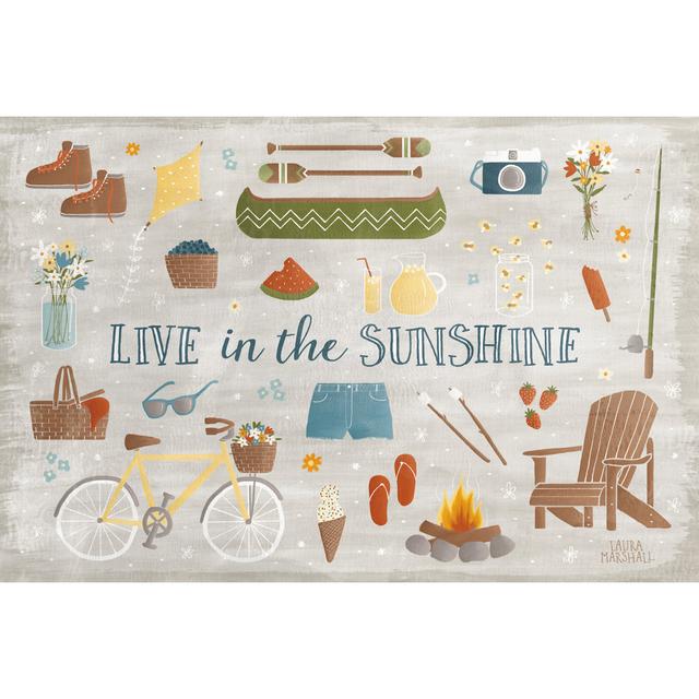 Summer Sunshine III by Laura Marshall Wrapped Canvas Painting Print Happy Larry Size: 20cm H x 30cm W x 3.8cm D on Productcaster.