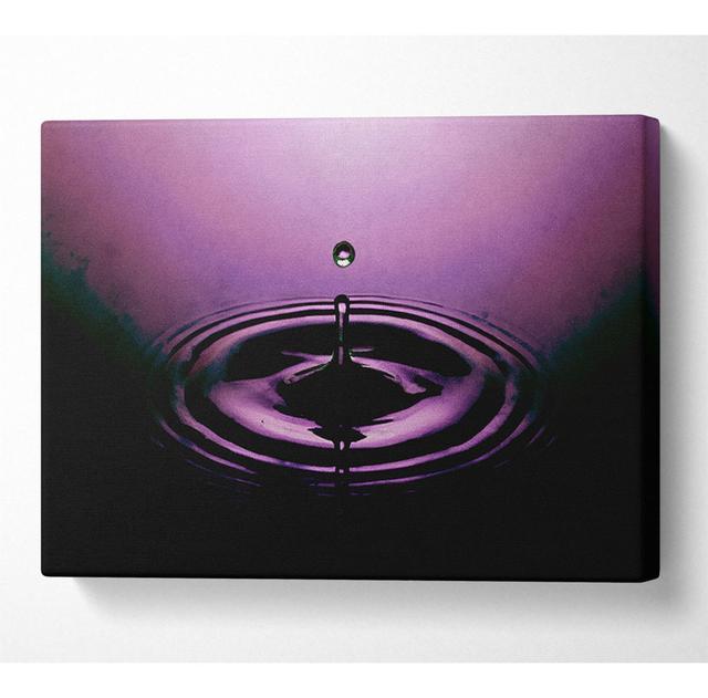 Purple Water Droplet - Wrapped Canvas Art Prints Latitude Run Size: 81cm H x 121.9cm W x 10cm D on Productcaster.