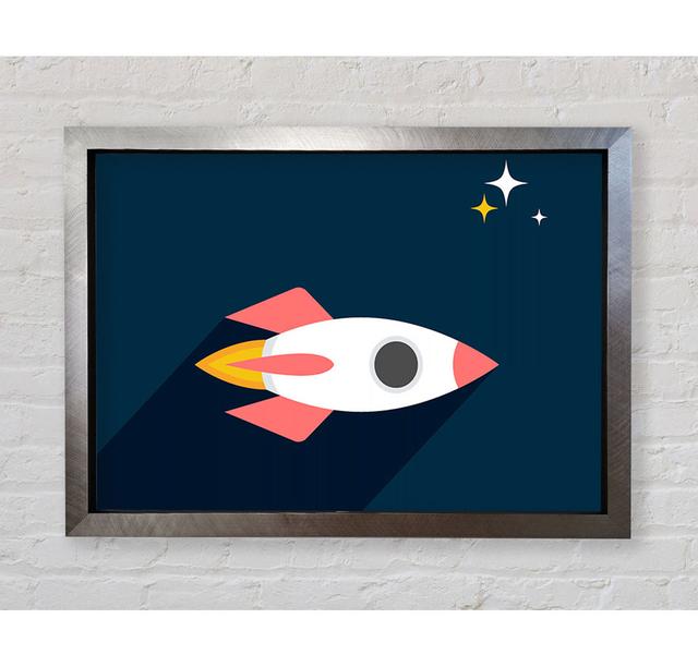 Rocket Amongst The Stars - Print Isabelle & Max Size: 100cm H x 141.4cm W x 3.4cm D, Format: Silver Framed Paper on Productcaster.