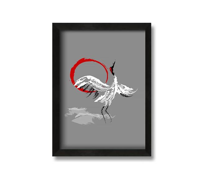 Japanese Crane 4 - Picture Frame Graphic Art on Canvas Ophelia & Co. Size: 30cm H x 21cm W x 10cm D on Productcaster.