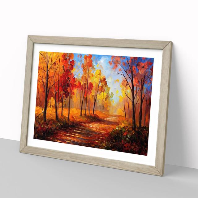 Amazing Autumn Forest Vol.1 - Picture Frame Painting Marlow Home Co. Size: 34cm H x 46cm W x 2cm D, Frame Colour: Oak on Productcaster.