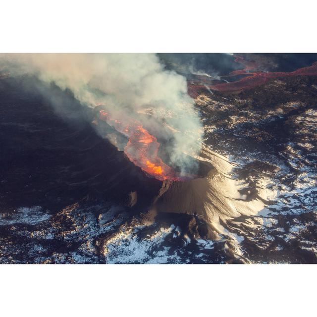 Edens Active Volcano in Iceland - Wrapped Canvas Photograph House of Hampton Size: 30cm H x 46cm W x 3.8cm D on Productcaster.