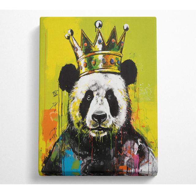 Panda Crown Urban Canvas Art Print Happy Larry Size: 81.3cm H x 50.8cm W x 10cm D on Productcaster.