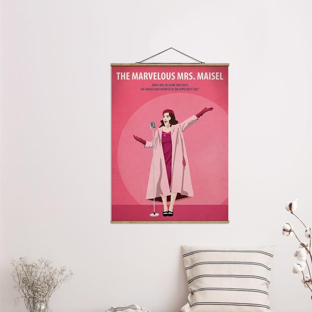 Stoffbild Mit Posterleisten - Filmposter The Marvelous Mrs Maisel - Hochformat 4:3 Maturi Größe: 66,4 cm H x 50 cm B x 0,3 cm T on Productcaster.