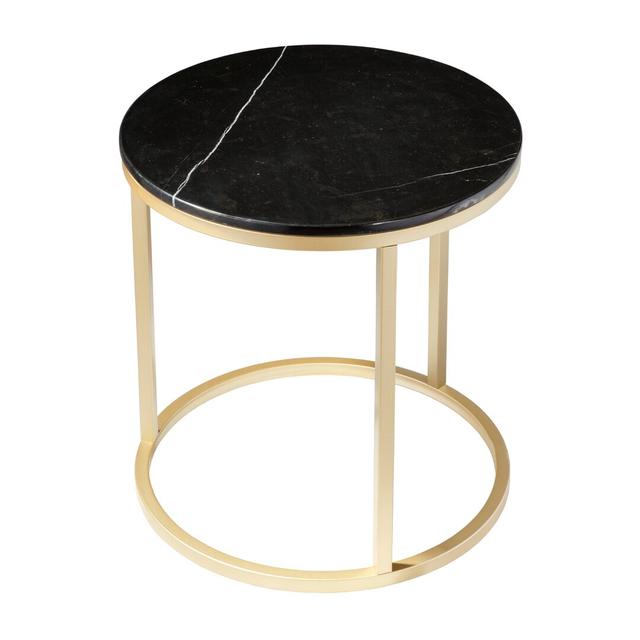 Hamisi Side Table Canora Grey Table Base Colour: Gold on Productcaster.