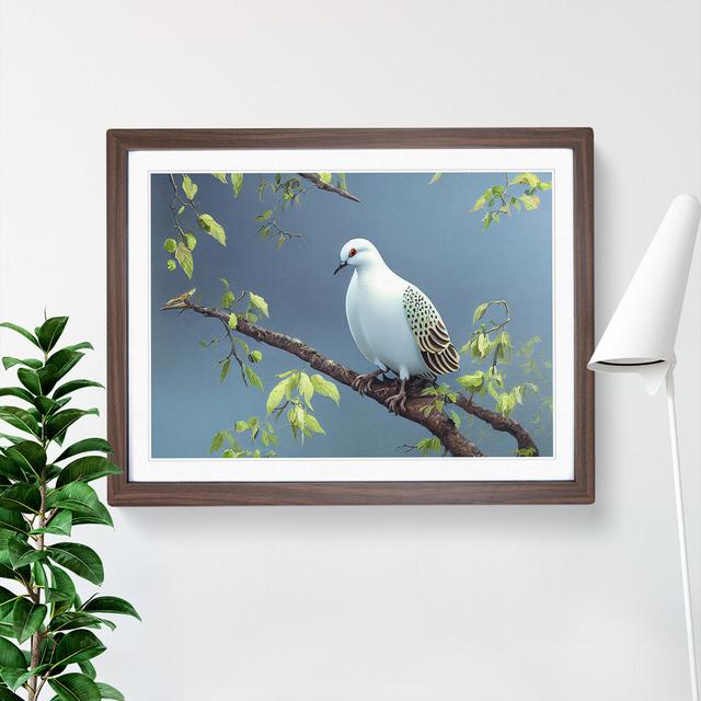 Luscious Dove Bird - Picture Frame Graphic Art 17 Stories Size: 34cm H x 46cm W, Frame Colour: Brown on Productcaster.