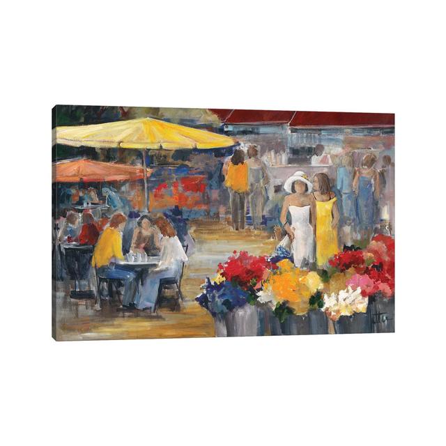 Summer Market II by Jettie Roseboom - Wrapped Canvas Painting House of Hampton Size: 20.32cm H x 30.48cm W x 1.905cm D on Productcaster.