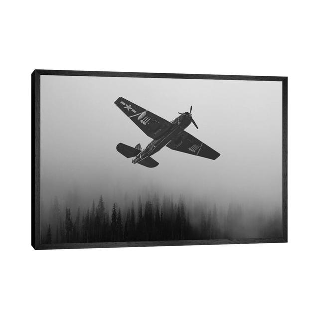 WWII Fighter Emerge - Photograph Print on Canvas Williston Forge Format: Black Framed, Size: 66.04cm H x 101.6cm W x 3.81cm D on Productcaster.