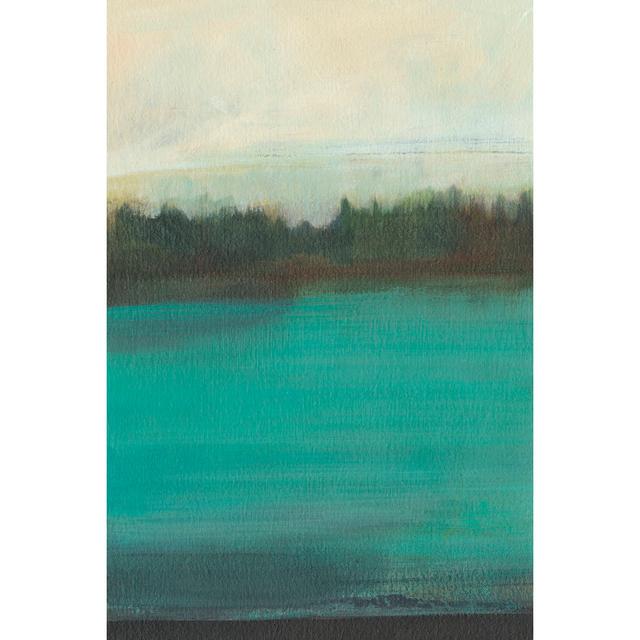 Teal Lake View I by Jodi Fuchs - Wrapped Canvas Painting Metro Lane Size: 76cm H x 51cm W on Productcaster.