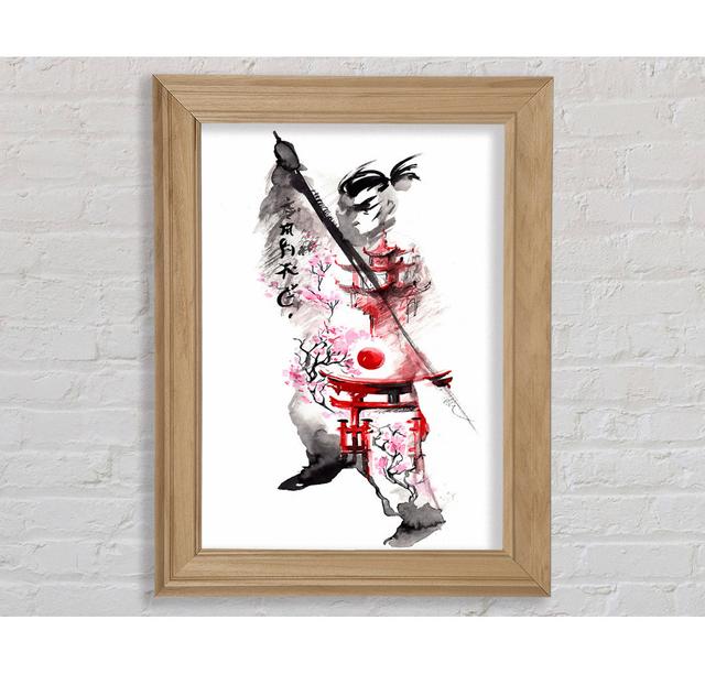 Chinese Warrior - Print Ophelia & Co. Size: 21cm H x 29.7cm W, Format: Gold/Black Framed Paper on Productcaster.