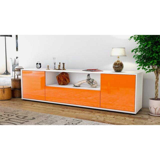 Poppe TV Stand for Tvs up to 78" Brayden Studio Colour: High-gloss Orange / Matte White on Productcaster.