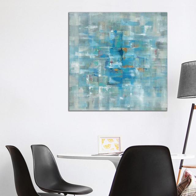 Abstract Squares by Danhui Nai - Graphic Art Print on Canvas 17 Stories Size: 93.98cm H x 93.98cm W x 1.91cm D, Format: Wrapped Canvas on Productcaster.