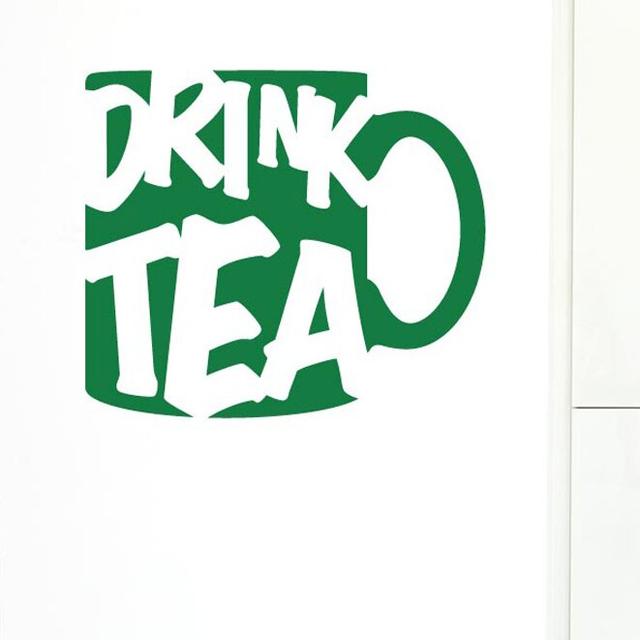 Drink Tea Wall Sticker East Urban Home Colour: White on Productcaster.